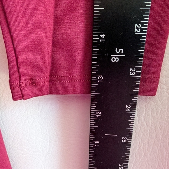 Eileen Fisher Hibiscus Mock Neck Caftan Slit Side Pullover Top Long Sleeves - M - Picture 13 of 14